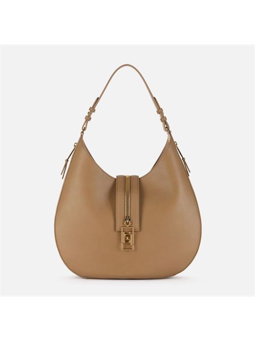 Borsa hobo grande in materiale effetto pelle con zip ELISABETTA FRANCHI | BS75A47E247E2032